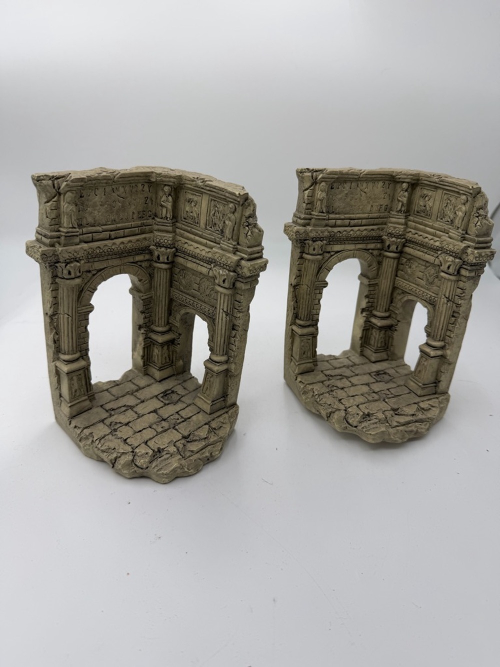 TMS Historical Wonders Pair of 2 Bookends Arch of Septimus Severus Rome.